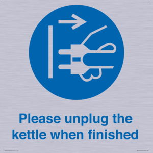 Please unplug the kettle when finished